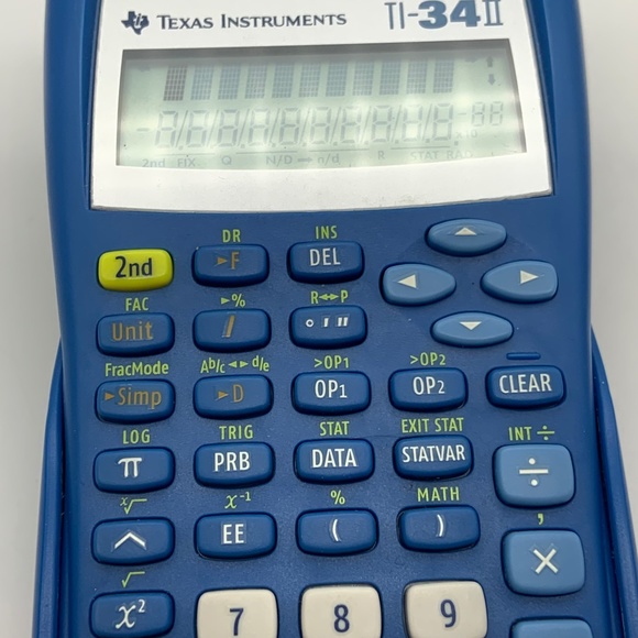 Texas Instruments TI-34 II Solar Math Scientific Calculator Blue with Cover - Picture 5 of 15